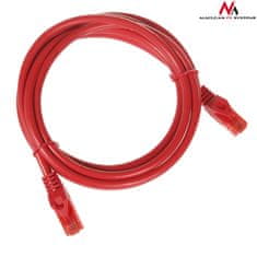 Maclean MCTV-303 R 47279 UTP cat6 kabel z vtičem in vtičnico 3m rdeč