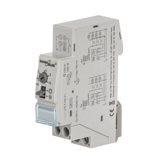 GreenBlue GB114 45780 Avtomatski krmilnik za stopnišča, nameščen na DIN tirnico 30s-10m max 2300W