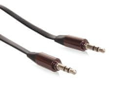 Maclean Maclean Kabel, priključek Jack 3,5 mm, ploščat, kovinski priključek, 2 m, črn, MCTV-695 B