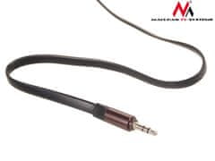 Maclean Maclean Kabel, priključek Jack 3,5 mm, ploščat, kovinski priključek, 2 m, črn, MCTV-695 B