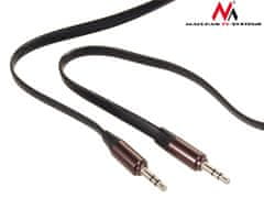 Maclean Maclean Kabel, priključek Jack 3,5 mm, ploščat, kovinski priključek, 2 m, črn, MCTV-695 B
