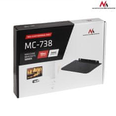 Maclean Macleanova polica za DVD, enojna, max. 10 kg, steklena, MC-738