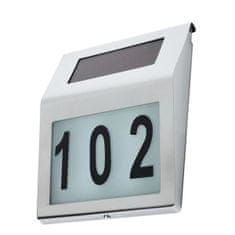 Maclean Lampa solarna LED Maclean, z numerem domu, MCE172