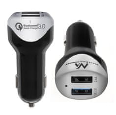 Maclean Avtomobilski polnilec max4.8A 2xUSB Maclean Energy MCE157 Qualcomm Quick Charge QC 3.0 plus kabel 1.5m Silver
