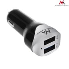 Maclean Avtomobilski polnilec max4.8A 2xUSB Maclean Energy MCE157 Qualcomm Quick Charge QC 3.0 plus kabel 1.5m Silver
