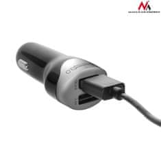 Maclean Avtomobilski polnilec max4.8A 2xUSB Maclean Energy MCE157 Qualcomm Quick Charge QC 3.0 plus kabel 1.5m Silver