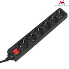 Maclean Maclean Power Strip, podaljšek za 6 vtičnic, s stikalom, nemški tip, 3500 W, 5 m, MCE195G