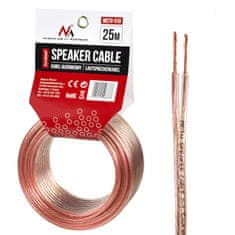 Maclean Maclean prozoren PVC zvočniški kabel, 2*1,5 mm2 / 48*0,20 CCA 3,5*7,0 mm, 25 m, MCTV-510