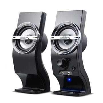 AUDIOCORE 6W Audiocore računalniški zvočniki, USB, črni, AC805