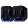 6W USB modro-črni računalniški zvočniki Audiocore AC865 B