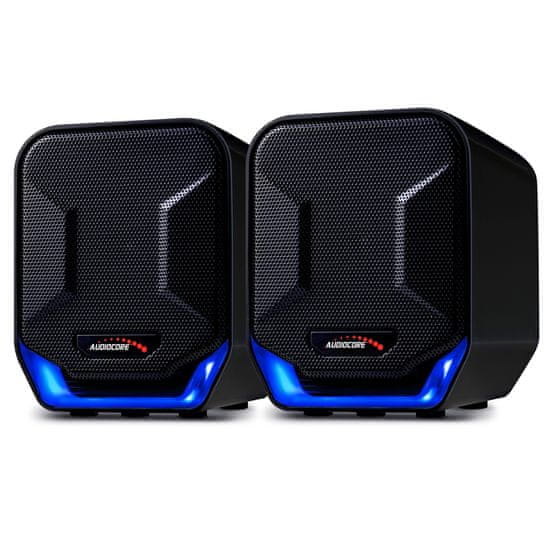 AUDIOCORE 6W USB modro-črni računalniški zvočniki Audiocore AC865 B