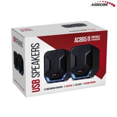 AUDIOCORE 6W USB modro-črni računalniški zvočniki Audiocore AC865 B