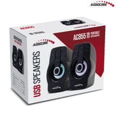 AUDIOCORE Računalniški zvočniki Audiocore, 6 W, USB, črni, AC855 B