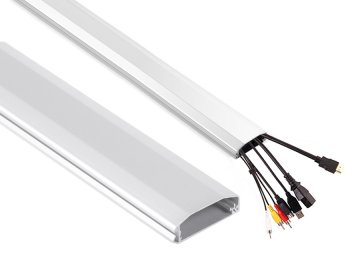 Maclean Maclean aluminijasti trak za zaščito kablov, enostavno odpiranje in zapiranje, 60x20x750mm, MC-693 W