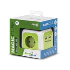GreenBlue MagicCube četverna vtičnica, 2 usb vhoda 1,4 m GreenBlue GB118G Nemška različica