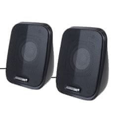 AUDIOCORE Računalniški zvočniki 6W USB minijack črni Audiocore AC835 LED