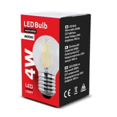 Maclean Maclean, Žarnica LED z žarilno nitko E27, 4W, 230V, topla bela 3000K, 400lm, Retro edison dekorativna G45, MCE283