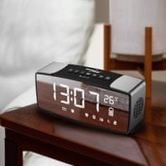 GreenBlue Radijski sprejemnik bluetooth GreenBlue, FM, aux-in, 6W, temperatura, alarm, zegar, akumulator 2200mAh, GB200