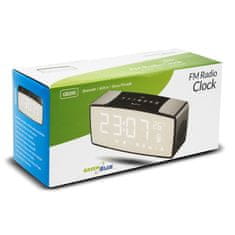 GreenBlue Radijski sprejemnik bluetooth GreenBlue, FM, aux-in, 6W, temperatura, alarm, zegar, akumulator 2200mAh, GB200