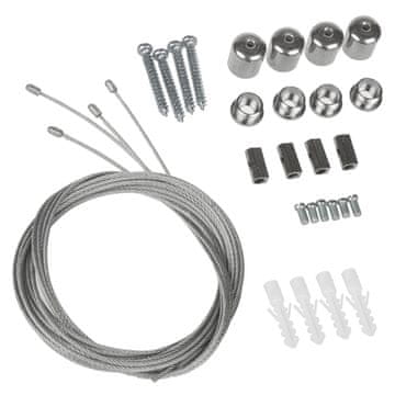 Maclean Komplet kablov za plošče Maclean LED, za montažo plošč LED, primeren za plošči 595x595 mm in 1195x295 mm, dolžina 1 m, MCE541