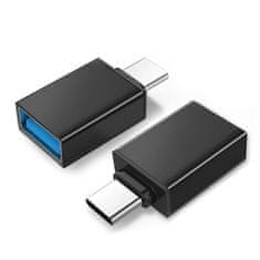 Maclean Maclean OTG adapter, USB A na USB C, črn, MCE470