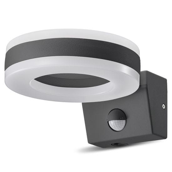 Maclean Maclean LED svetilka, stenska, s senzorjem PIR, PC+ALU, 20W, 1700lm, IP65, nevtralno bela 4000K, siva, MCE365