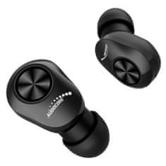 AUDIOCORE TWS BT 5.1 Audiocore slušalke v ušesih s 300 mAh polnilno bazo, 30 mAh slušalke, črne AC580