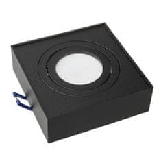 Maclean Maclean vgradni nosilec, LED cev, ušesce, SPOT, za MR16/GU10, črna, 94x94x32mm, kvadratna, alu, MCE464 B