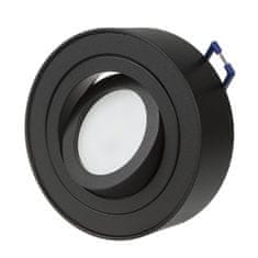 Maclean Maclean vgradni nosilec, LED cev, ušesce, SPOT, za svetlobne vire MR16/GU10, črna, 94x32mm, okrogla, alu, MCE462 B