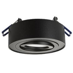 Maclean Maclean vgradni nosilec, LED cev, ušesce, SPOT, za svetlobne vire MR16/GU10, črna, 94x32mm, okrogla, alu, MCE462 B