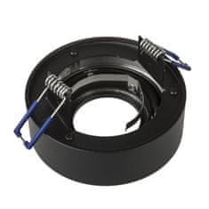 Maclean Maclean vgradni nosilec, LED cev, ušesce, SPOT, za svetlobne vire MR16/GU10, črna, 94x32mm, okrogla, alu, MCE462 B