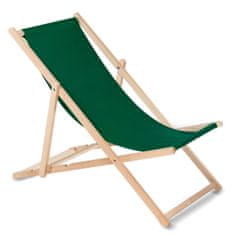 GreenBlue GreenBlue GB183 bukov klasični ležalnik temno zelene barve