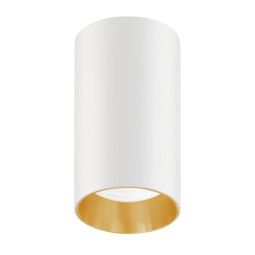Maclean Maclean svetilka za površinsko montažo, točkasta, okrogla, aluminijasta, GU10, 55x100mm, barva bela/zlata, MCE458 W/G