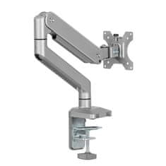 Ergo Office Aluminijast nosilec za monitor s plinsko vzmetjo Ergo Office, dvojna roka, vesa 75x75/100x100, 17"-32" 10 kg srebrna, ER-447
