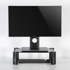 Maclean Maclean stojalo za prenosni računalnik / monitor, max. 20 kg, kaljeno steklo, (429x269x127 mm), MC-934
