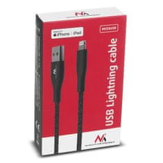 Maclean Kabel USB lightning MFi Apple (izdelan za iPhone / iPod / iPad) Maclean, 2.4A, 1m, czarny, MCE845B