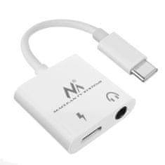 Maclean Adapter USB Type-C - 3,5 mm mini jack z Power Delivery (PD) 30W Maclean, MCTV-848