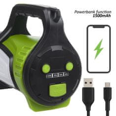 Maclean LED svetilka 3v1 Maclean, funkcija powerbank, 3 načini osvetlitve, 5W XM-L-T6, hladno bela 6500K, 3,7V 3x18650, 4500mAh, MCE345
