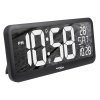 LED stenska ura ekstra velika Zeleno-modra, temperatura, datum, GB214