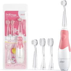 Seago Otroška sonična zobna ščetka SEAGO, roza, 1xAA 1,5 V (ni vključena), 4 konice, SG-513 Pink