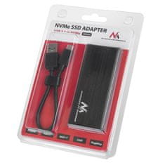 Maclean Ohišje za pogone Maclean, SSD M.2, NVMe (PCIe), NGFF (SATA), USB 3.1, velikosti 2230/2240/2260/2280, aluminijasto ohišje, MCE443