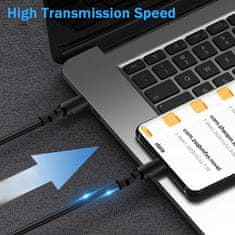 Maclean Kabel 2 x USB-C 15W Maclean, podpira QC 3.0, prenos podatkov, 3A, črn, dolžina 2 m, MCE494