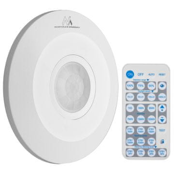 Maclean Maclean PIR detektor gibanja, infrardeči, z daljinskim upravljalnikom, max.2000W, MCE467