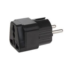 Maclean MCE155 46974 Adapter iz Velike Britanije v EU vtič univerzalni črn