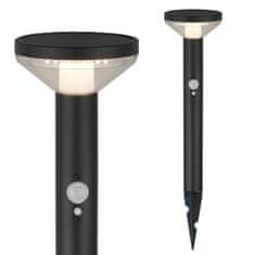 Maclean Maclean Solarna LED luč, s senzorjem, 3 načini, priključna, Li-ion 18650, IP44, 3,7 V, 1200 mAh, črna, MCE465 B