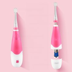 Seago Otroška sonična zobna ščetka SEAGO, roza, 1xAA 1,5 V (ni vključena), 4 konice, SG-902 Pink