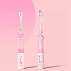 Seago Otroška sonična zobna ščetka SEAGO, roza, 1xAA 1,5 V (ni vključena), 3 konice, SG-977 Pink