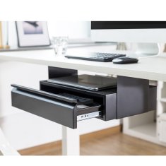Maclean Maclean ergonomski predal pod mizo, organizator, črn, največ 5 kg, MC-875