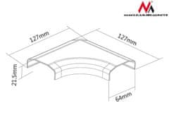 Maclean Maclean Krovni trak za kable, za kable, kotni, sistemska plastika, Š 127x127x21,5 mm, MC-697