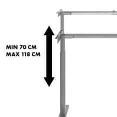 Maclean Miza Maclean, ročna nastavitev višine, brez zgornjega dela, za stoječe in sedeče delo, največ 60 kg, največja višina 120 cm, MC-790NG